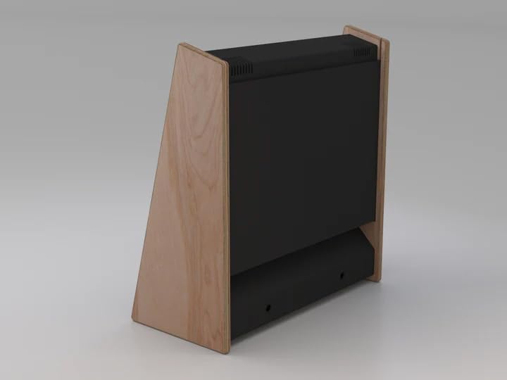 Black Walnut Mini Wall Mounted Arcade Console with 15.6" 1080p LCD, 1TB SSD, 2 Wireless Controllers D656275