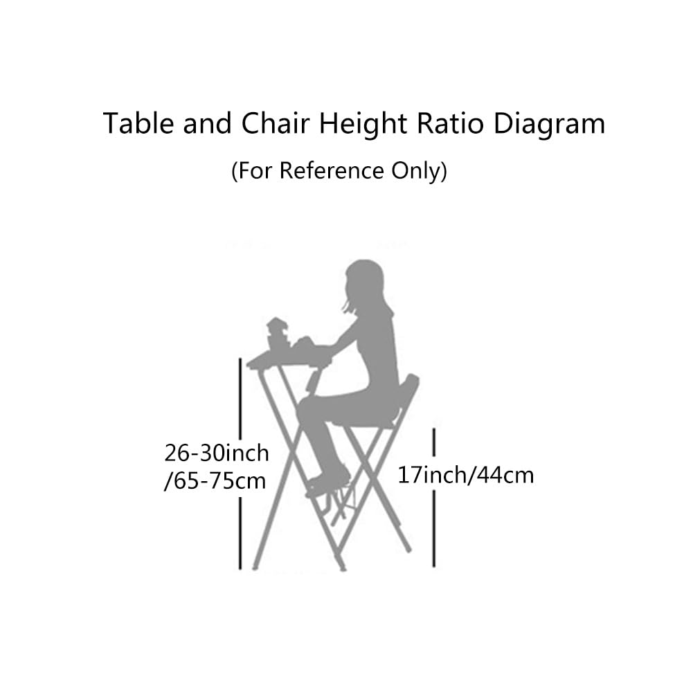 Folding Bar Stool with Backrest, 17.7inch Black L249275
