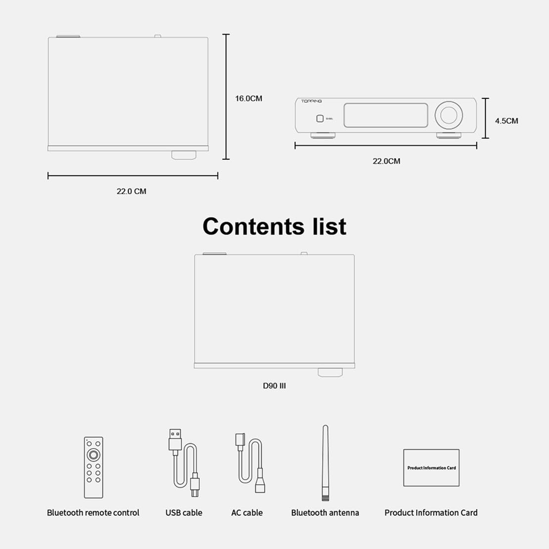 Full Balanced DAC ES9039SPRO DSD512 PCM 32bit/768kHz Black E808