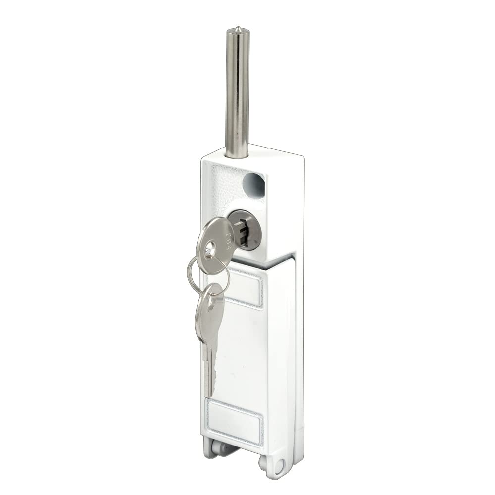 White Sliding Patio Door Keyed Bolt Lock E907669