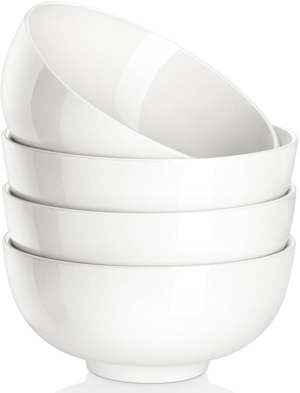 White 26 Oz Ceramic Soup Bowls of 4 I22923