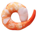 Shrimp Shape Squeaky Plush Dog Toy X3577