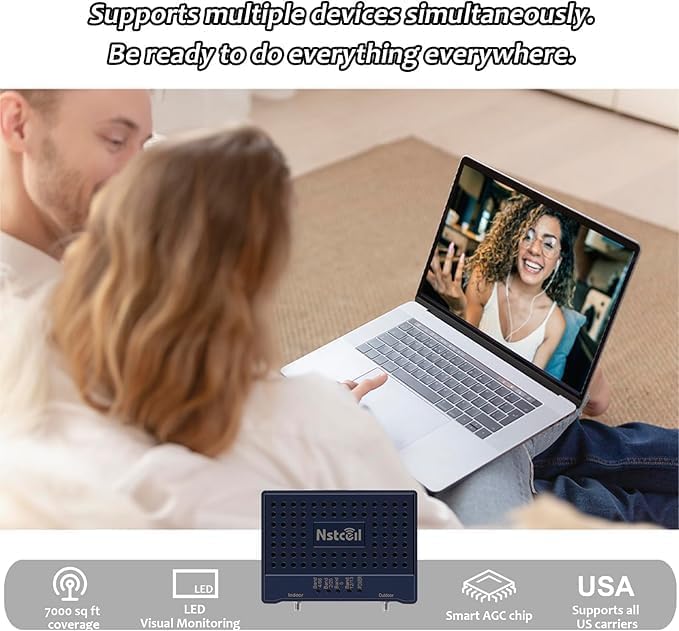 Cell Booster for Home Up to 7000Sq. Ft 5G 4G LTE Blue A41719
