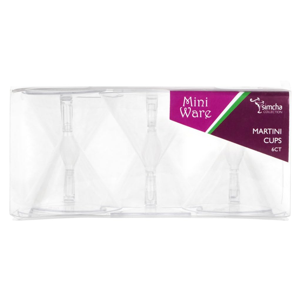 Clear Plastic Martini Cups, 6 Count, 2.50 oz F978917