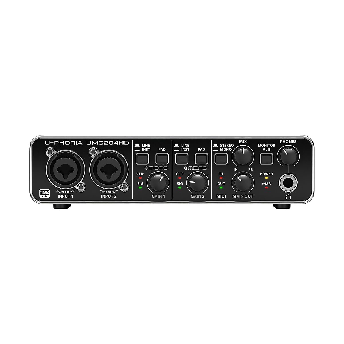 24-Bit/192 kHz USB Audio/MIDI Interface with Mic Preamplifiers L5208