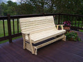 Unfinished Pine Highback Patio Glider Bench P850