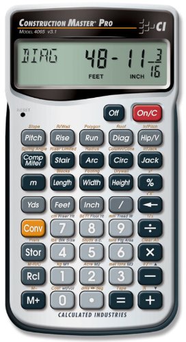 11 digit Construction Calculator Gray I195