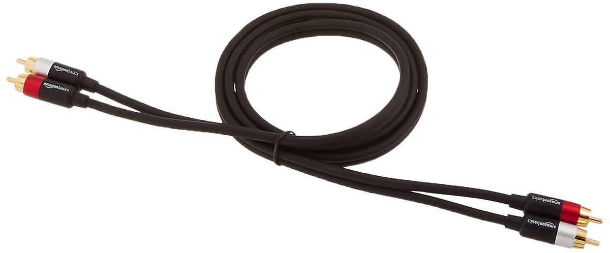 2 RCA Stereo Audio Cable, 4 Feet, Black A834