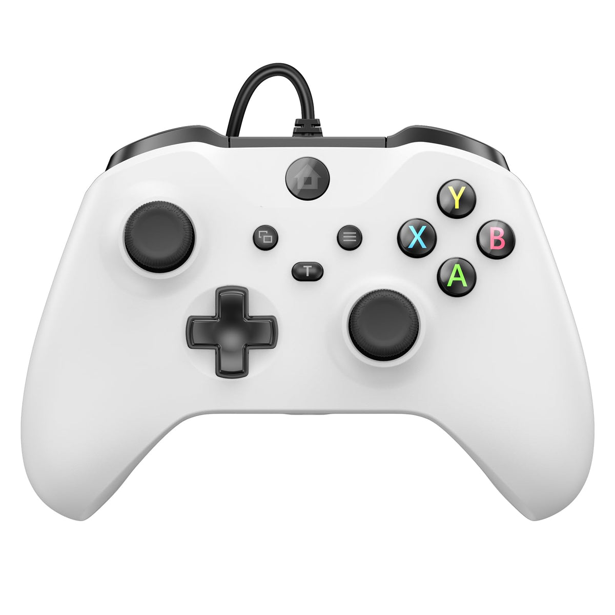 Wired Gamepad with Hall Effect Joysticks Turbo Dual Vibration 3.5mm Headphone Jack White 7.2ft G4561