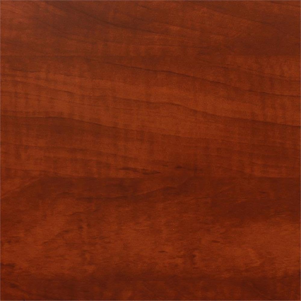 30" Square Folding Breakroom Table Reversible Cherry Maple Top Black Steel Legs Q499634