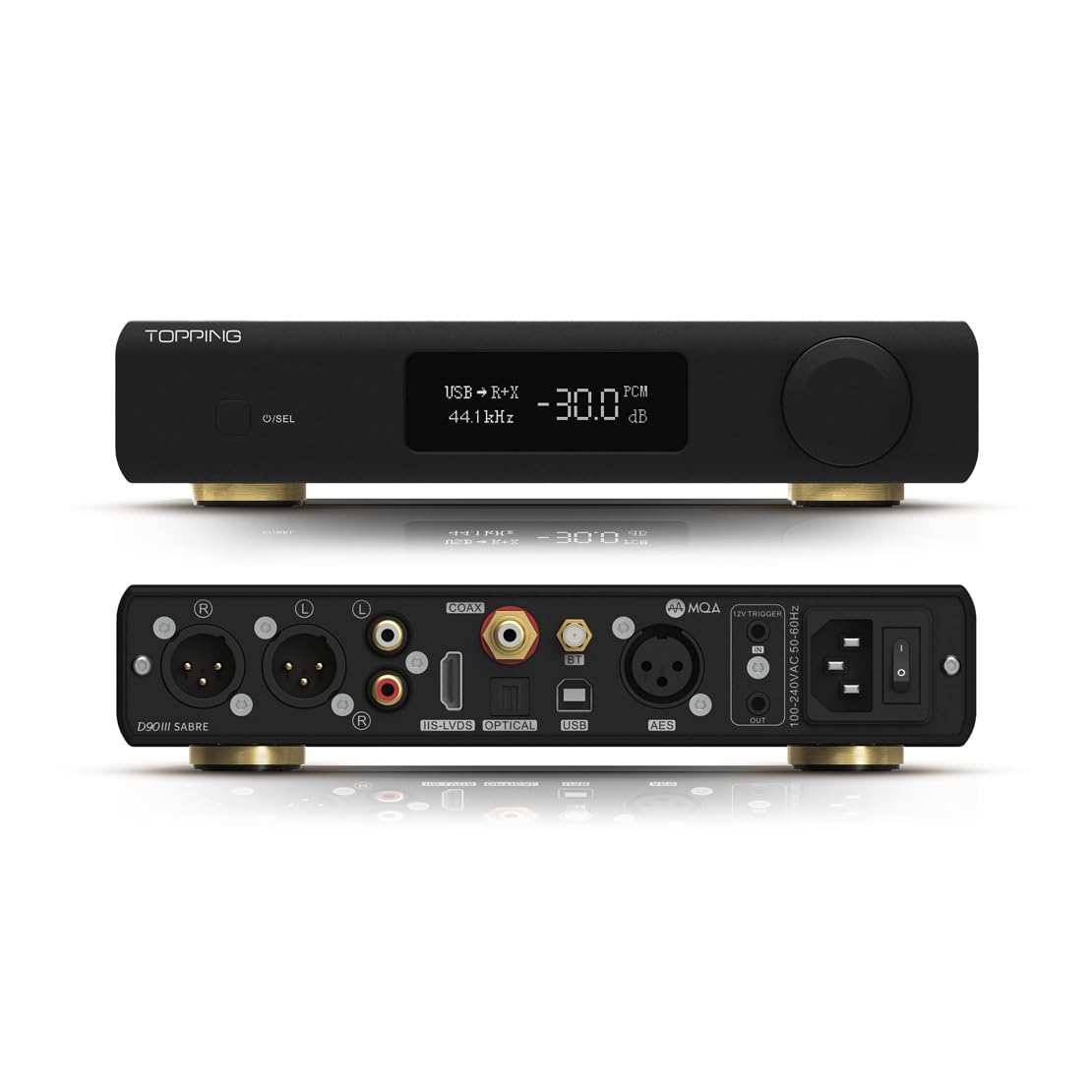 Full Balanced DAC ES9039SPRO DSD512 PCM 32bit/768kHz Black E808