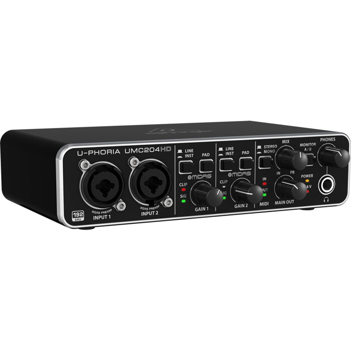 24-Bit/192 kHz USB Audio/MIDI Interface with Mic Preamplifiers L5208