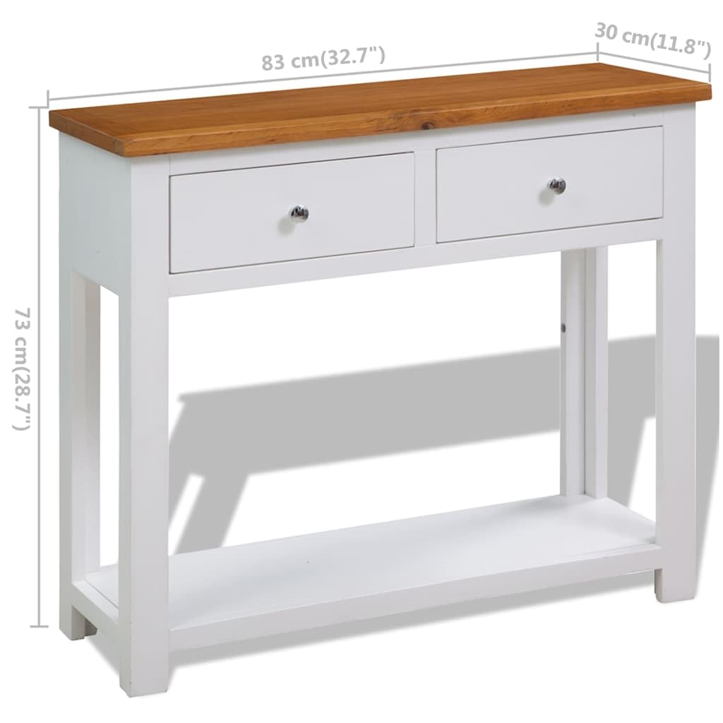 Solid Oak Wood Console Table G976807