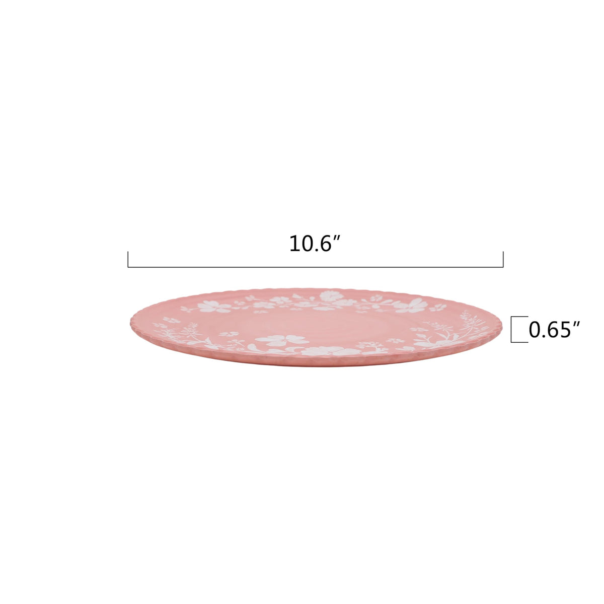 12-Piece Pink Bamboo Melamine Dinnerware Set U175961