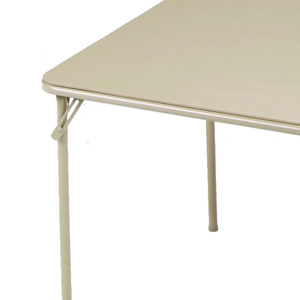 Buff Tan Square Folding Card Table Y45033