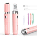 2-in-1 USB Rechargeable Electric Facial Hair Remover with LED Light B21298