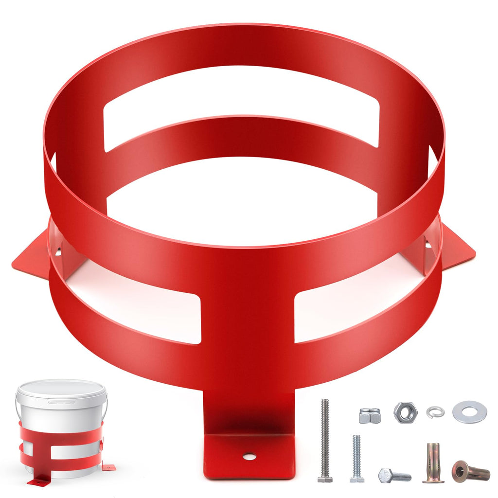 2 Pcs 5 Gallon Red Bucket Holder Mount F3852