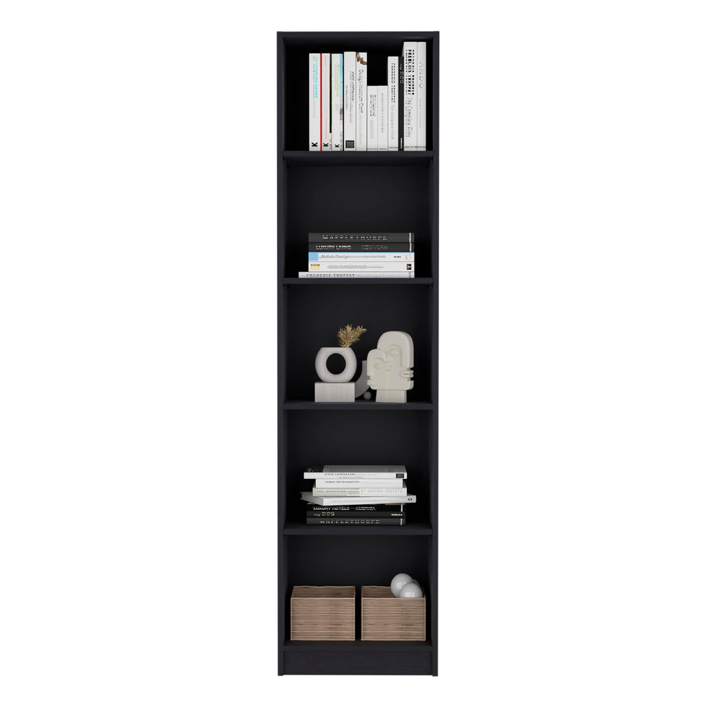 5 Tier Black Bookshelf A8418