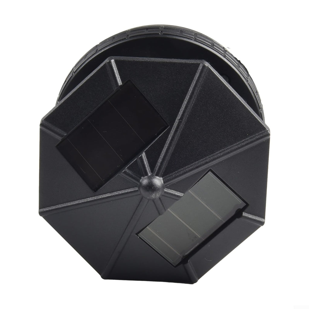 Solar Lighthouse Garden Light Rotatable Shade 360-Degree Outdoor Waterproof Lawn Street Lighting 2 Solar Panels Fast Charging ABS Material White Light Black Red 1pc 11x10x11cm(black) Y434