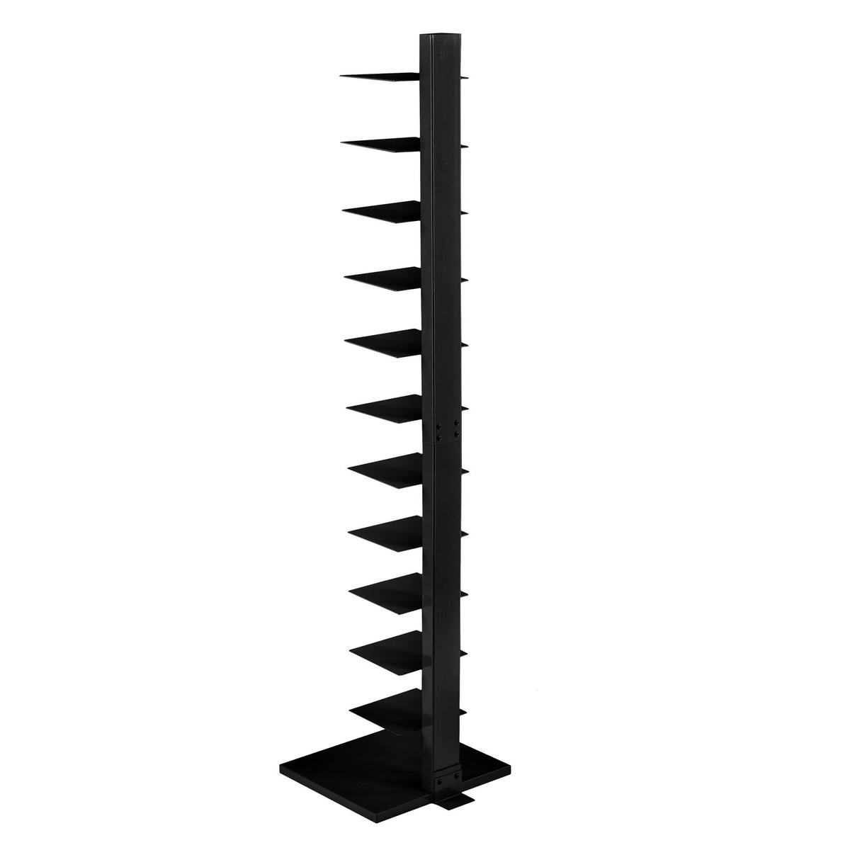 Black 12 Shelf Metal Book Tower A526813