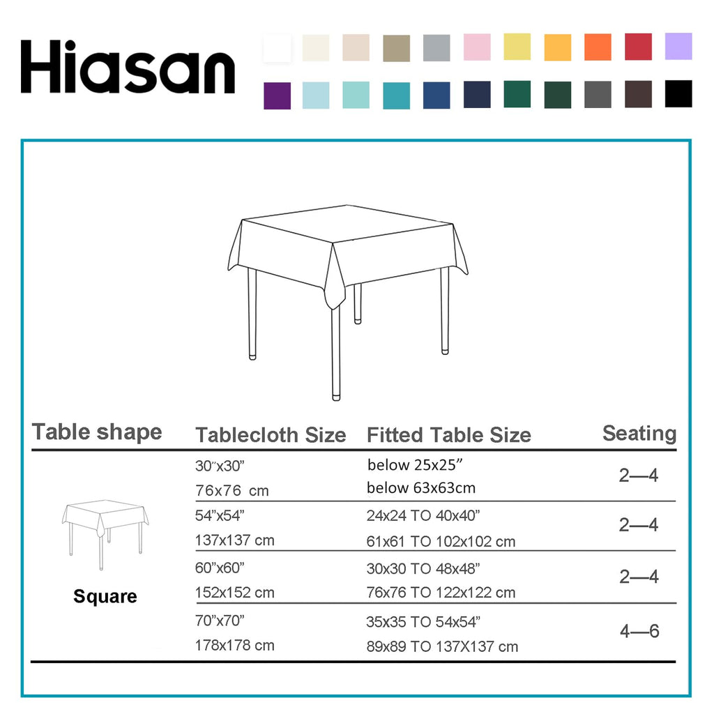 Square Checkered Tablecloth 30 x 30 Inch I334