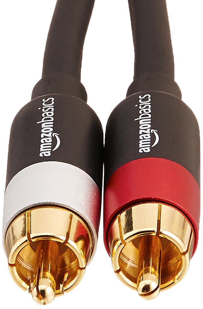 2 RCA Stereo Audio Cable, 4 Feet, Black A834