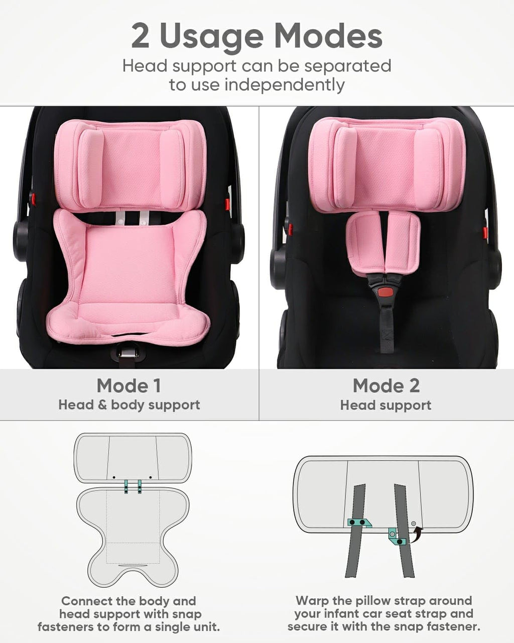 Pink Infant Car Seat Insert H6680