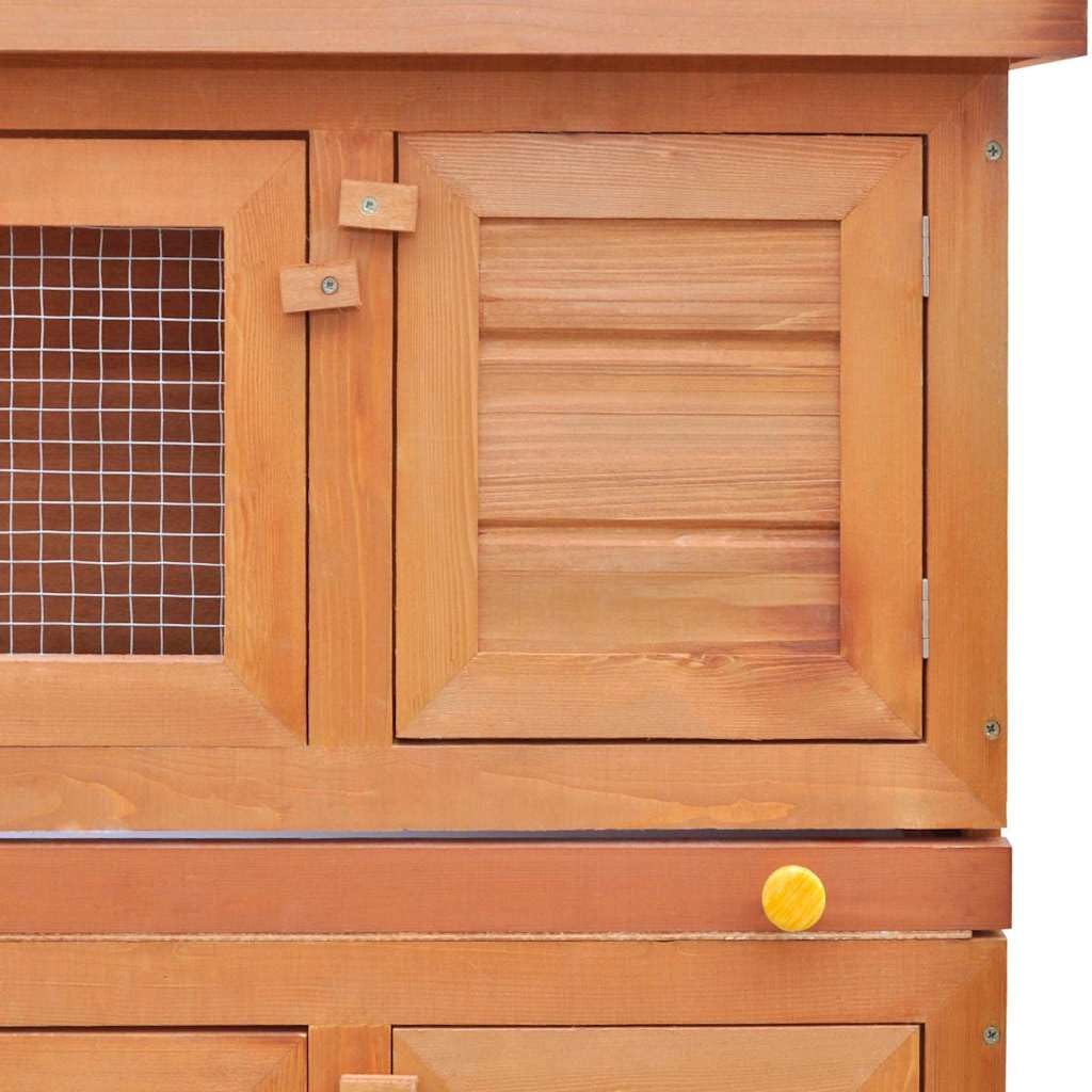 Outdoor Wooden Rabbit Hutch 2-Tier 36 Inch O627