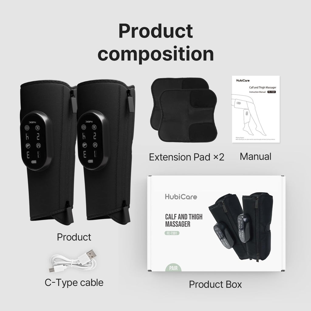 Heated Air Compression Cordless Leg Massager with Extension (Pair) P199333