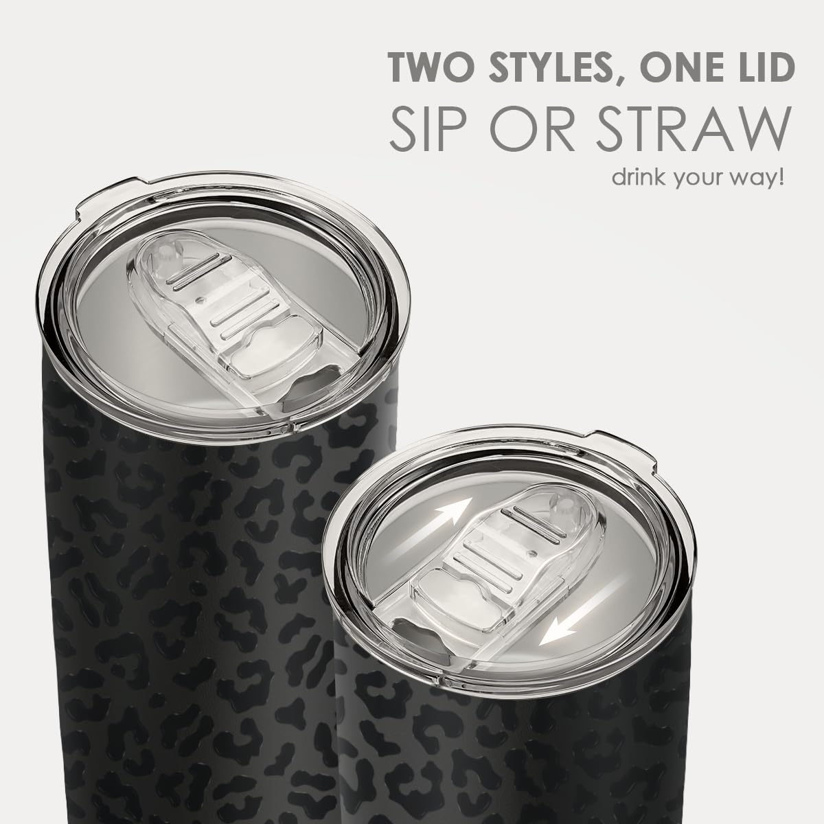 20oz Stainless Steel Insulated Leopard Print Tumbler E95672