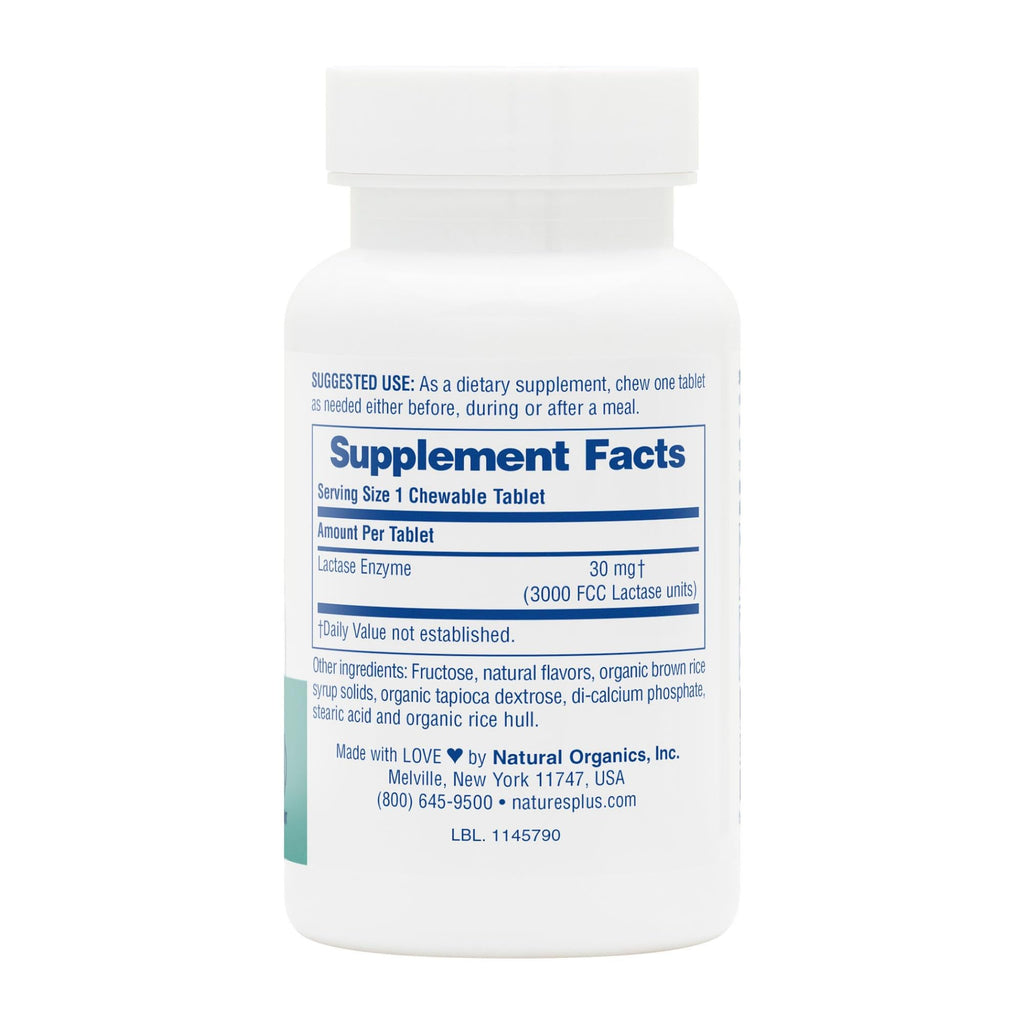 Natural Lactase Enzyme Chewable Tablets Y2982