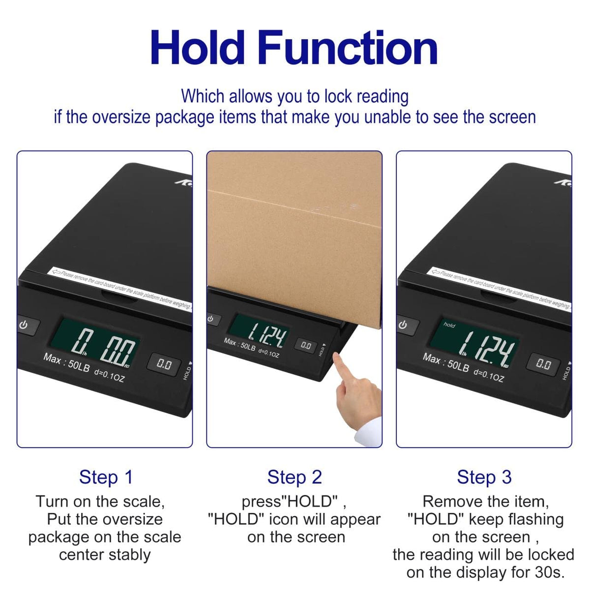 50 lb Black Digital Shipping Postal Scale T3978