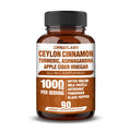 90 Vegan Capsules Ceylon Cinnamon Turmeric Apple Cider Vinegar Ashwagandha X290091