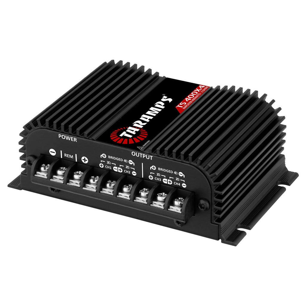 Black 2 Ohms 400W RMS 4-Channel Car Audio Amplifier E9236