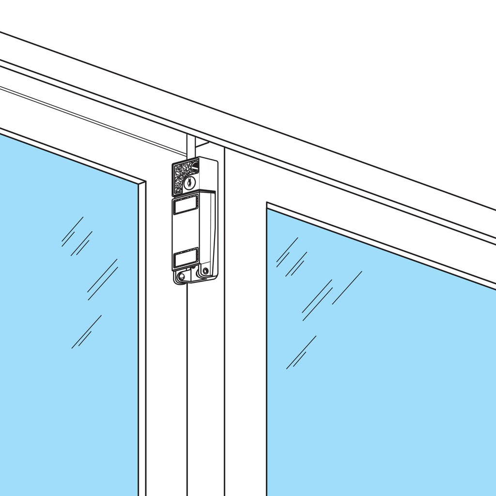 White Sliding Patio Door Keyed Bolt Lock E907669