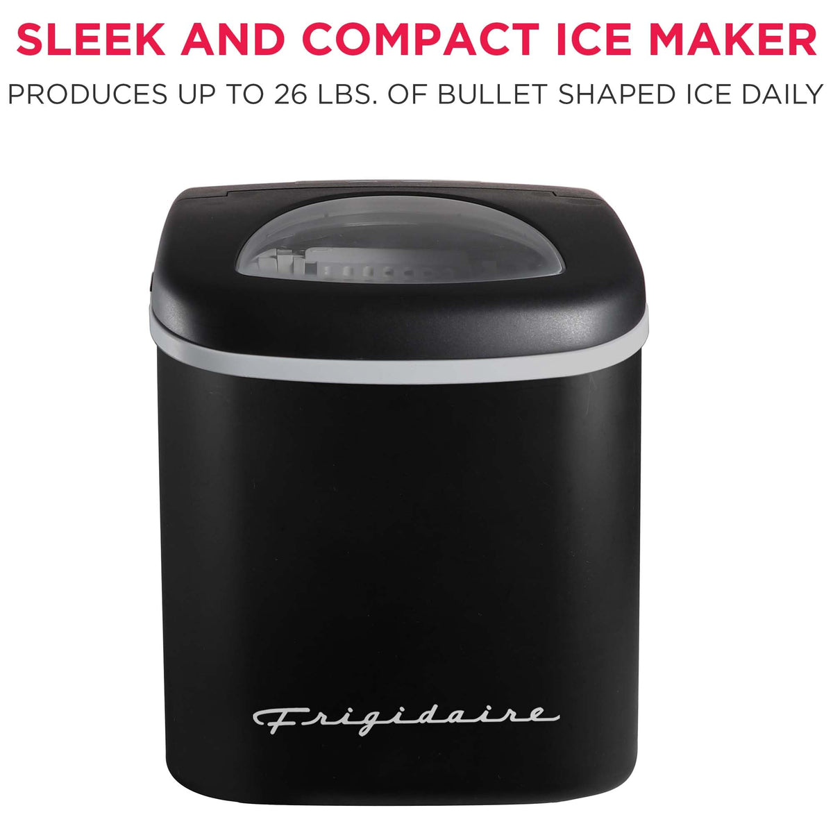 Compact Countertop Ice Maker 26 lb per Day Black H963