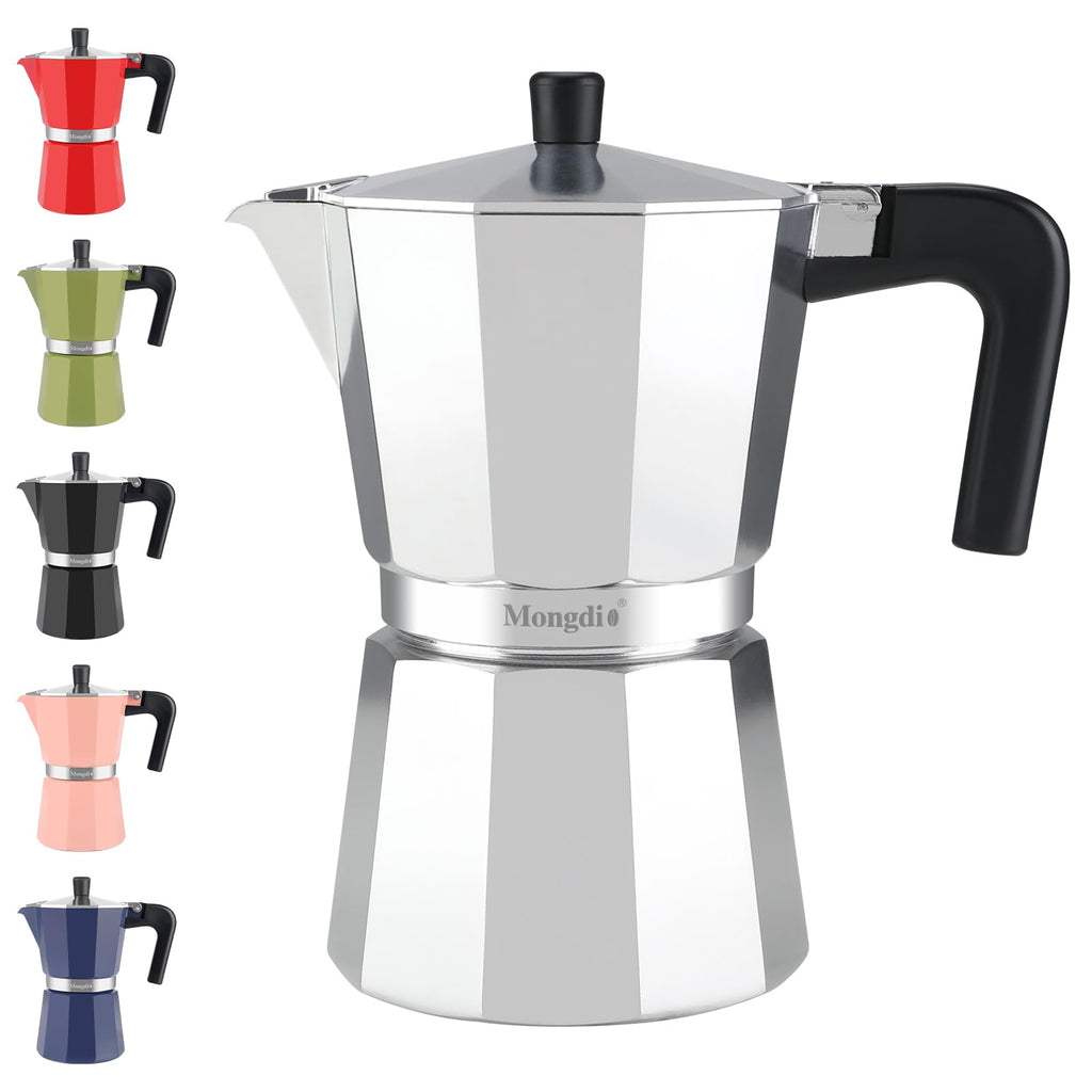 Stovetop Espresso Maker Moka Pot 10 oz Silver A302997