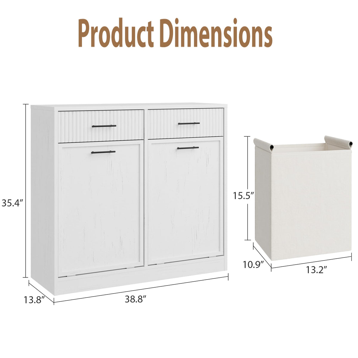 Double Tilt Out Laundry Hamper Cabinet L12263