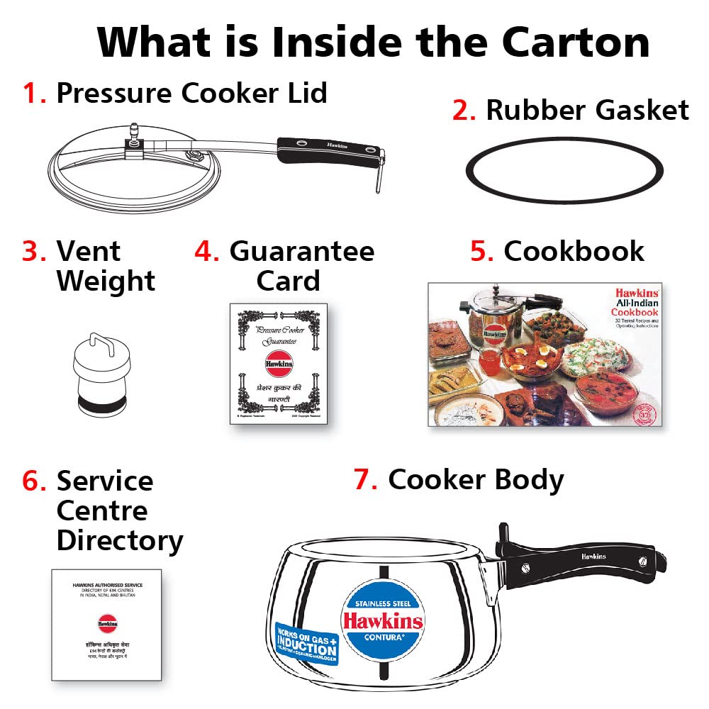 Stainless Steel Pressure Cooker, 3 Liter G2428