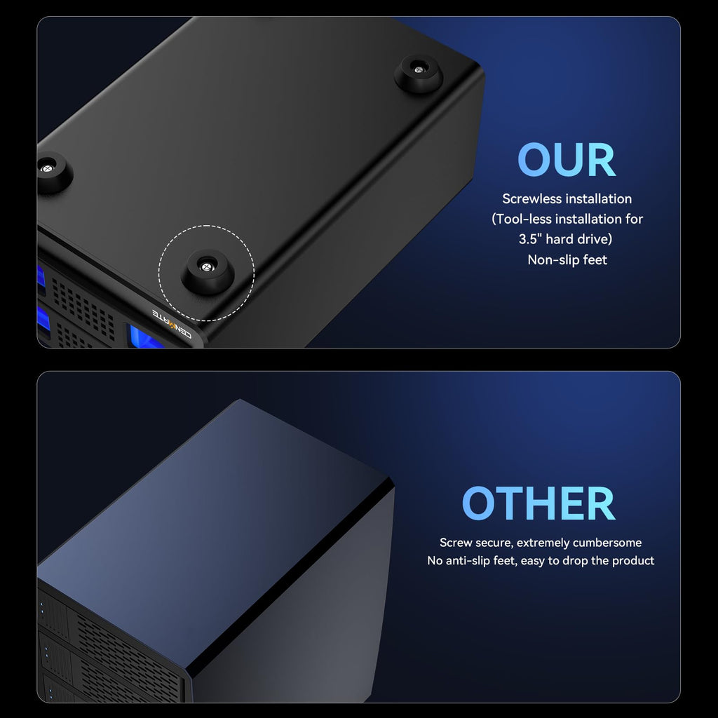 Aluminum 2 Bay Hard Drive Enclosure with Cooling Fan Y852