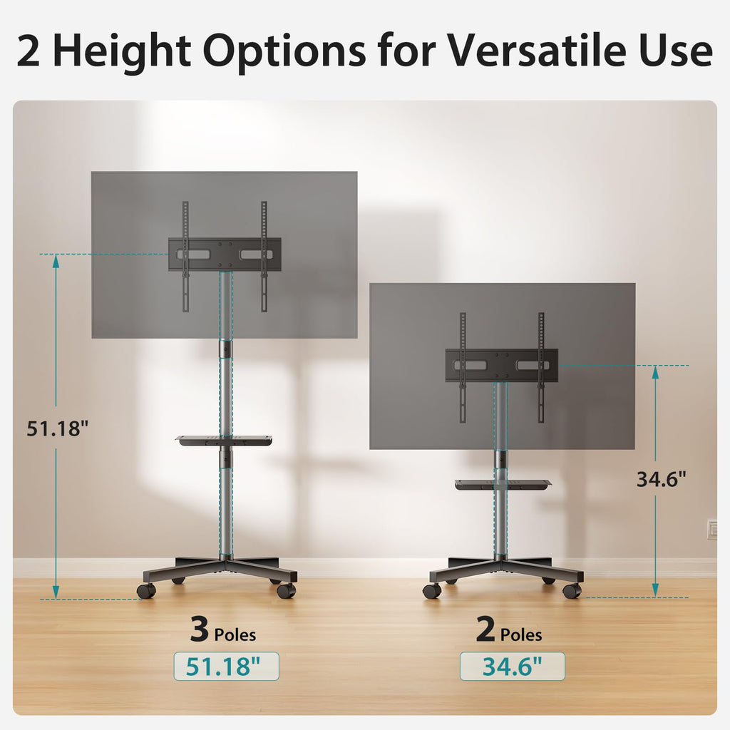 Rolling TV Stand with Wheels for 23-60 Inch Screen Z281