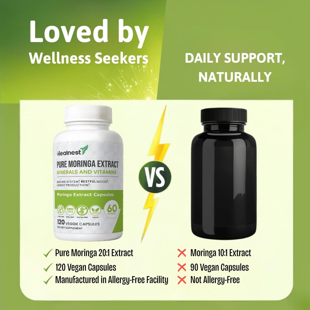 Moringa Extract Capsules 20:1 120 Capsules Vegan F3950