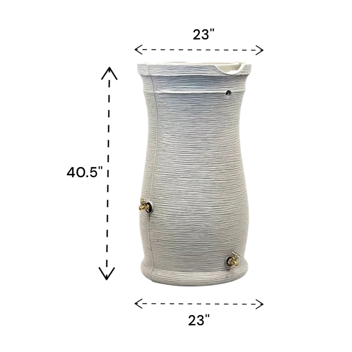 50 Gallon Gray Rain Barrel with Planter J4418