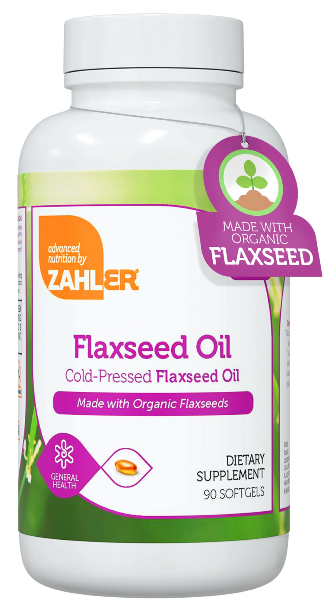 Organic Flaxseed Oil 1000mg Softgels 90 Count N909