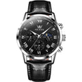 Leather Waterproof Classic Round Watch with Date N81358