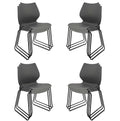 Stacking Chairs with Metal Legs Set of 12, Grey H3157