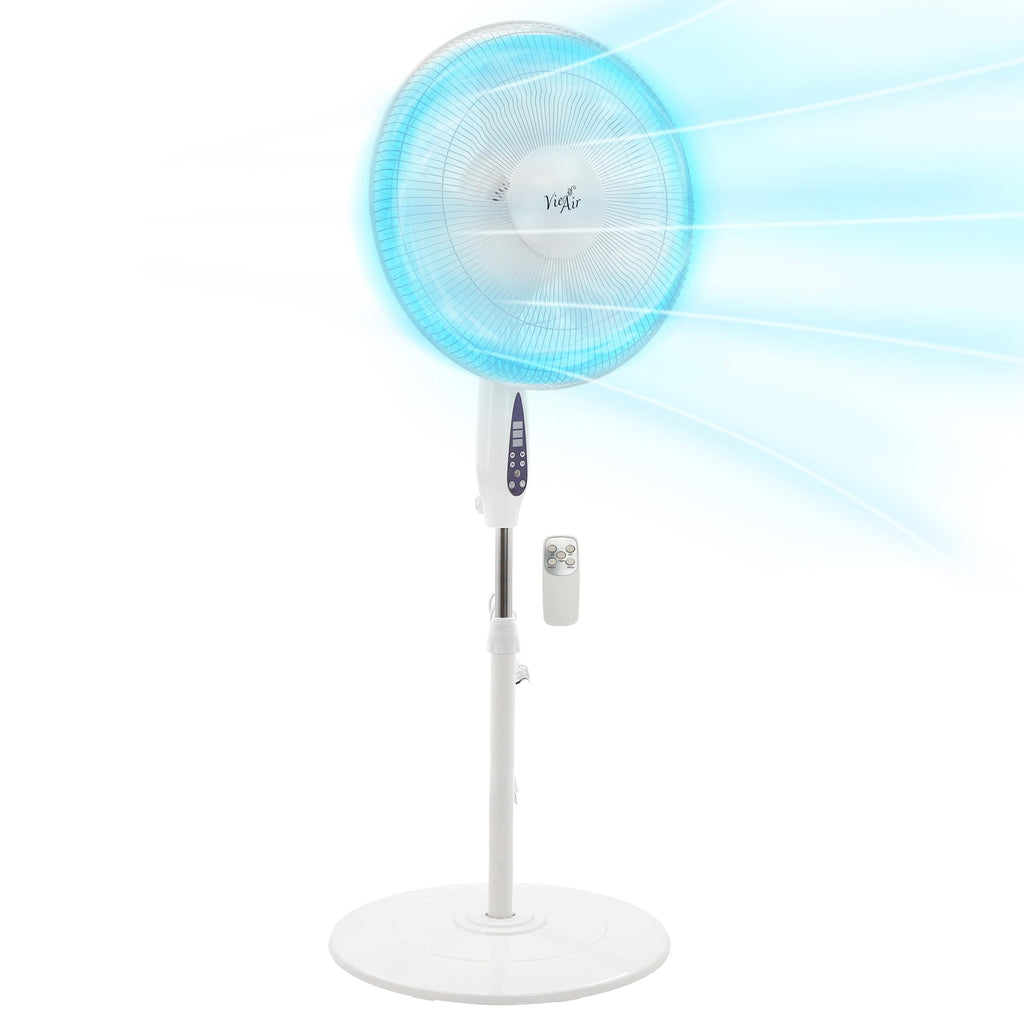 16 Inch 3 Speed Oscillating Stand Fan with Timer and Remote Control U697