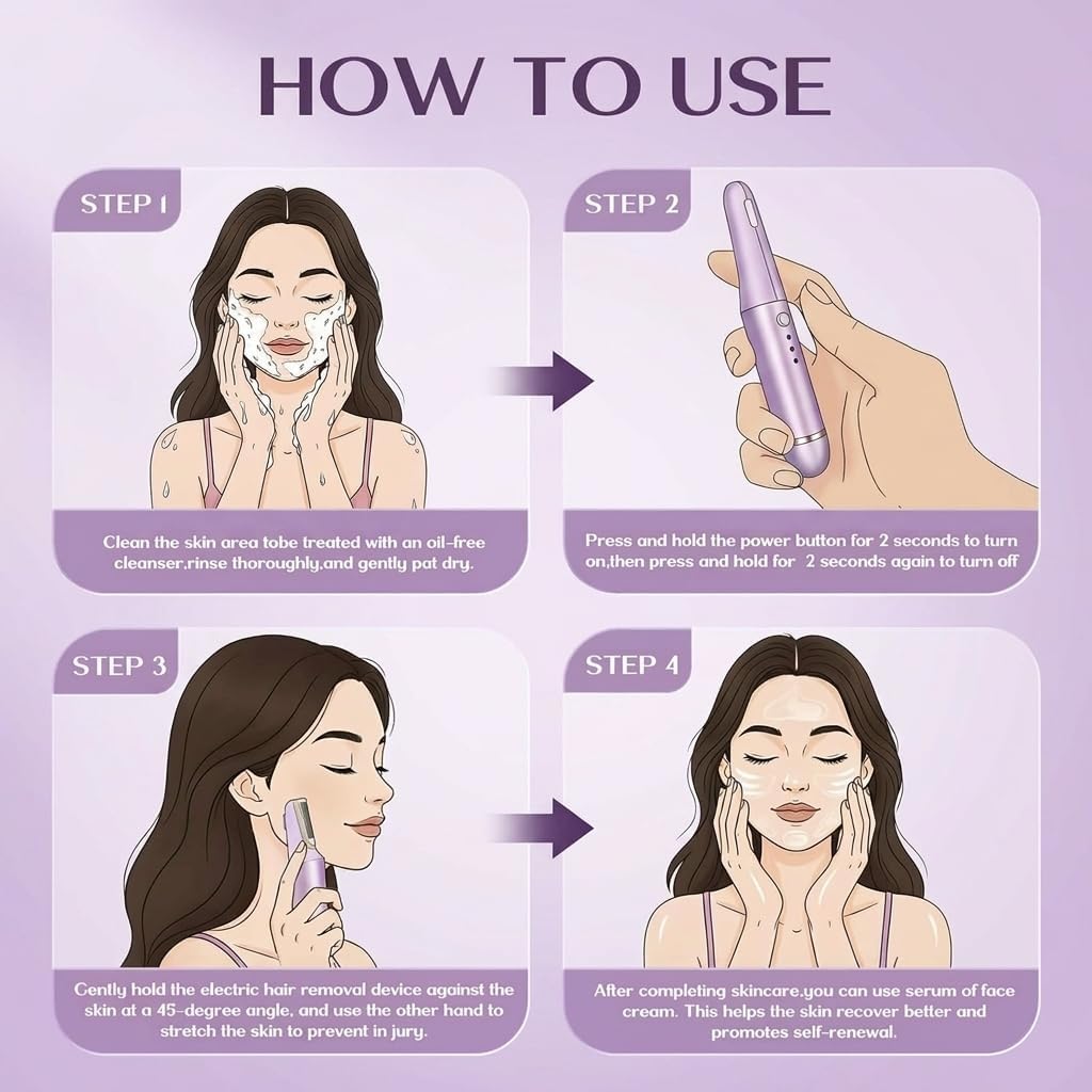 Lavender Purple Facial Razor J575560