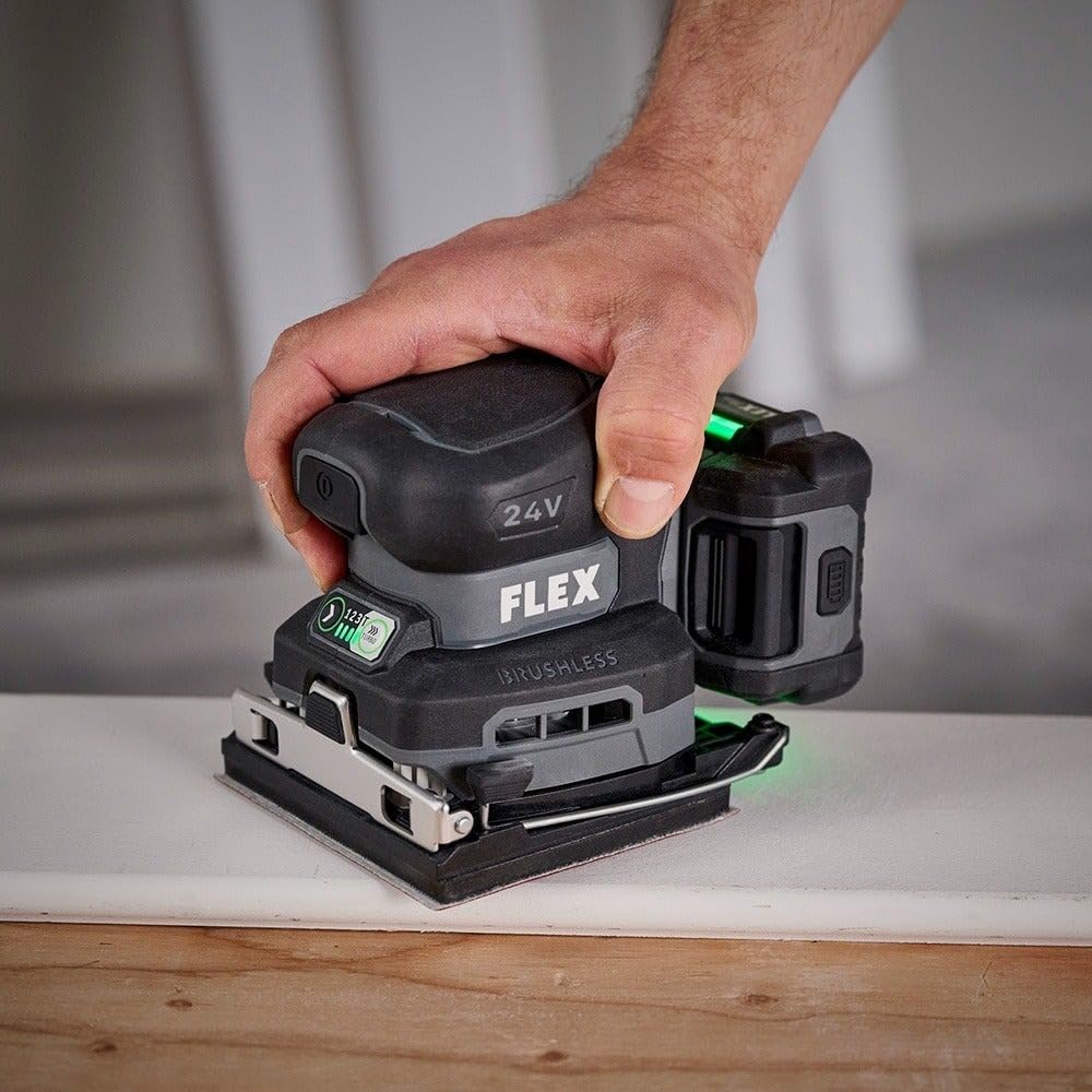 24V 1/4 Sheet Sander with Detail Sanding Pad and 2.0Ah Lithium Batteries & Charger I791926