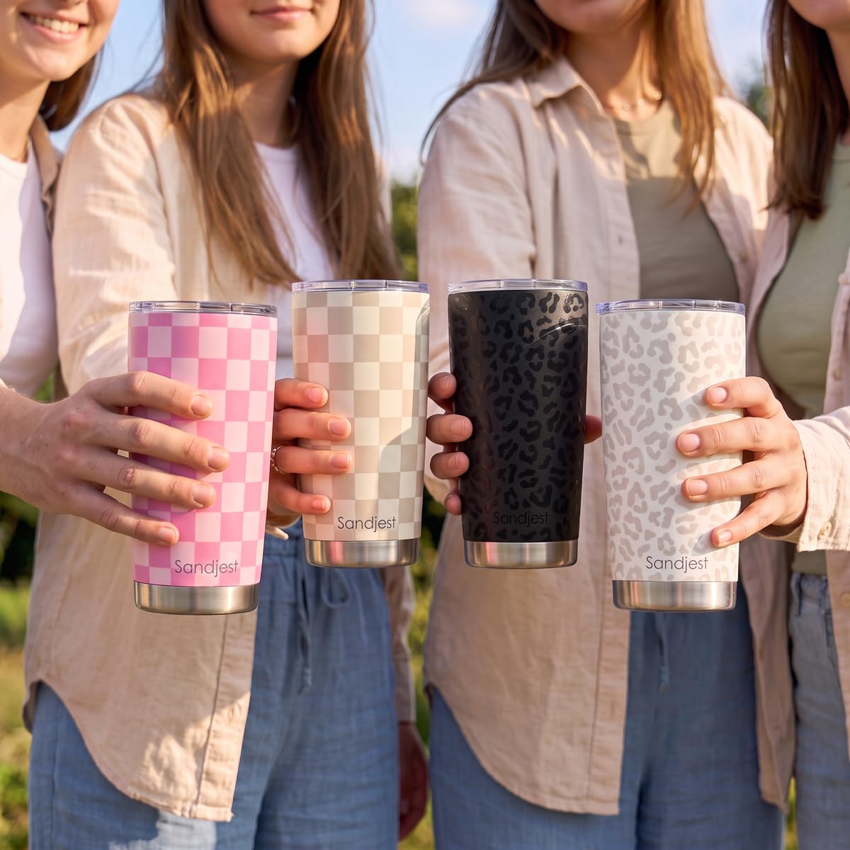 20oz Stainless Steel Insulated Leopard Print Tumbler E95672